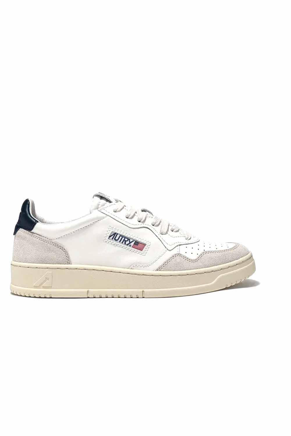  Autry Sneakers Medalist Low White Blue Uomo - 1