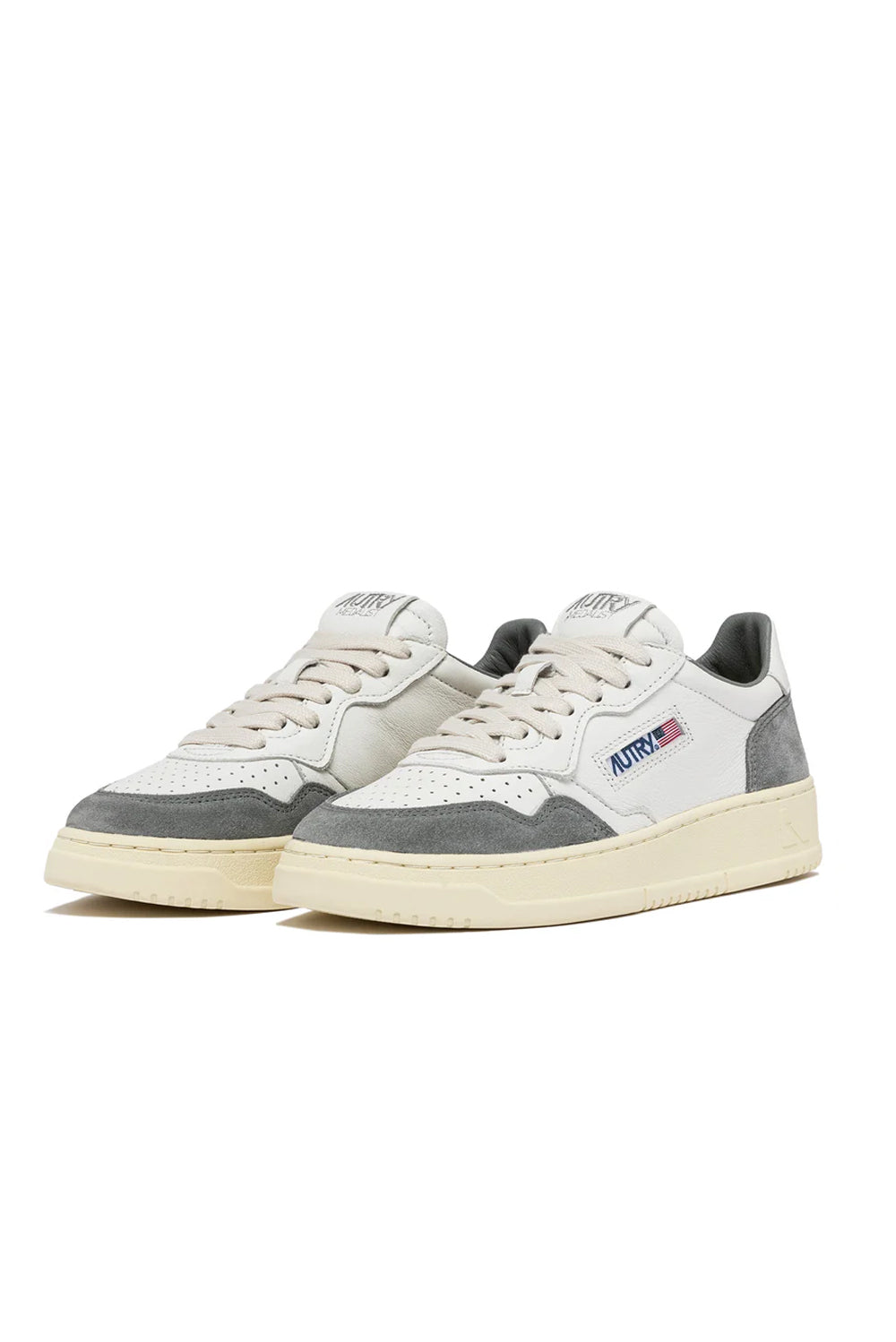  Autry Sneakers Medalist Low White Grey Woman - 2