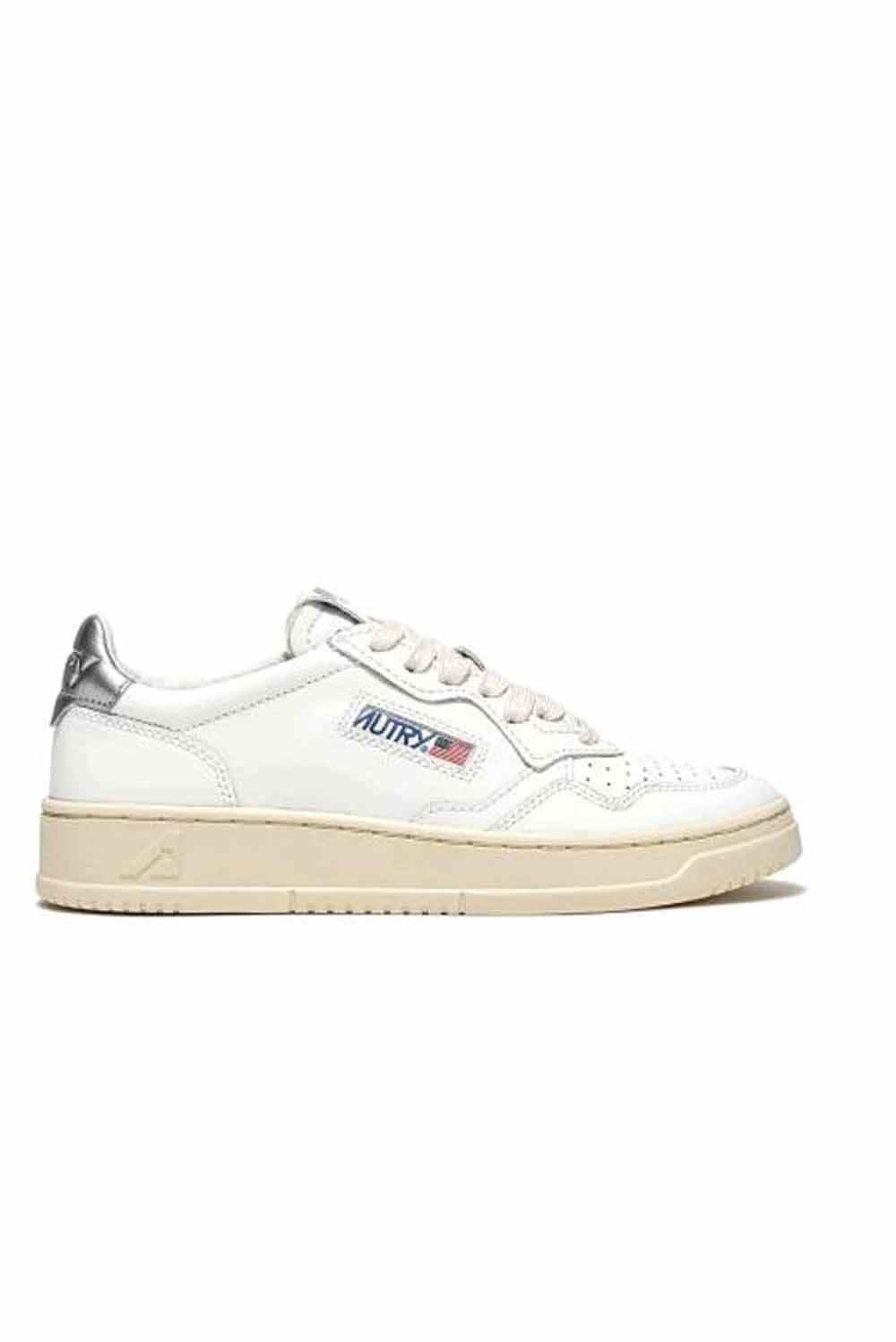  Autry Sneakers Medalist Low White Silver Woman - 1