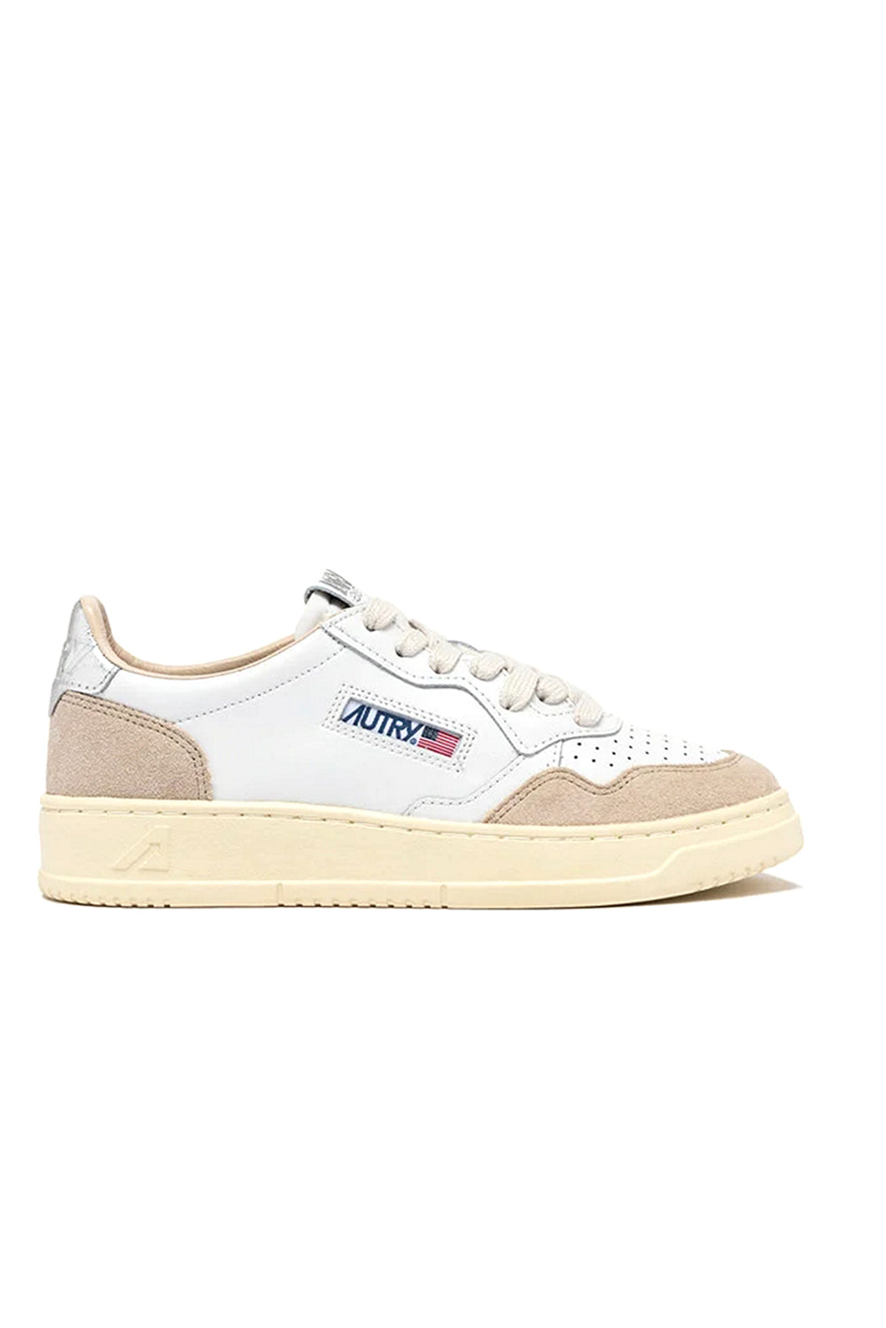  Autry Sneakers Medalist Low White Silver Woman - 1