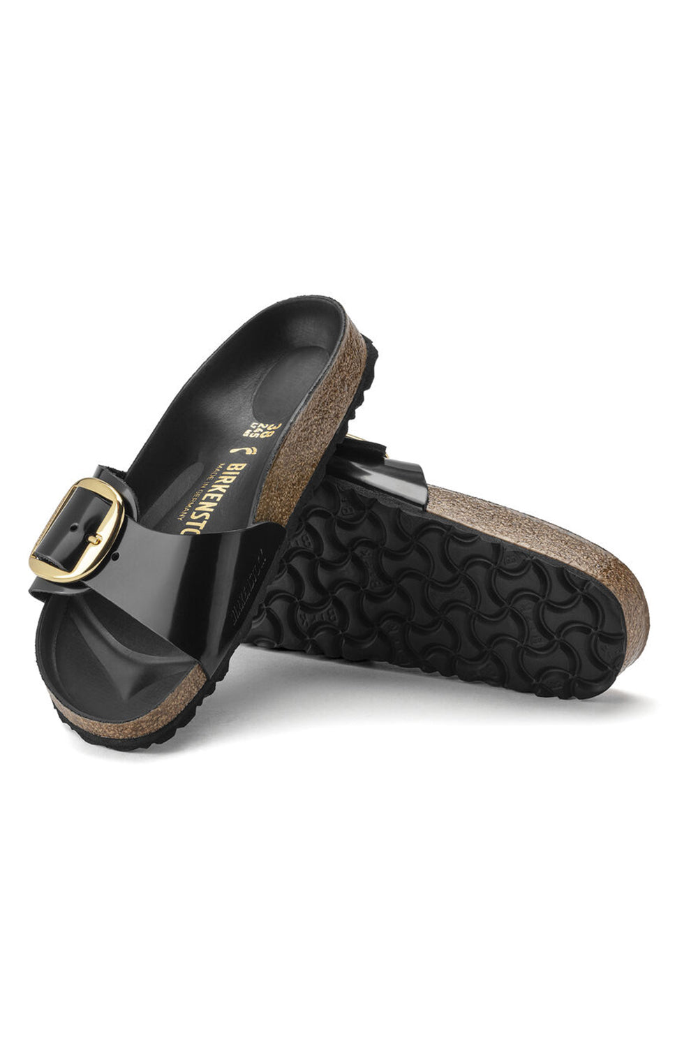  Birkenstock Madrid Big Buckle Shine Black Woman - 2