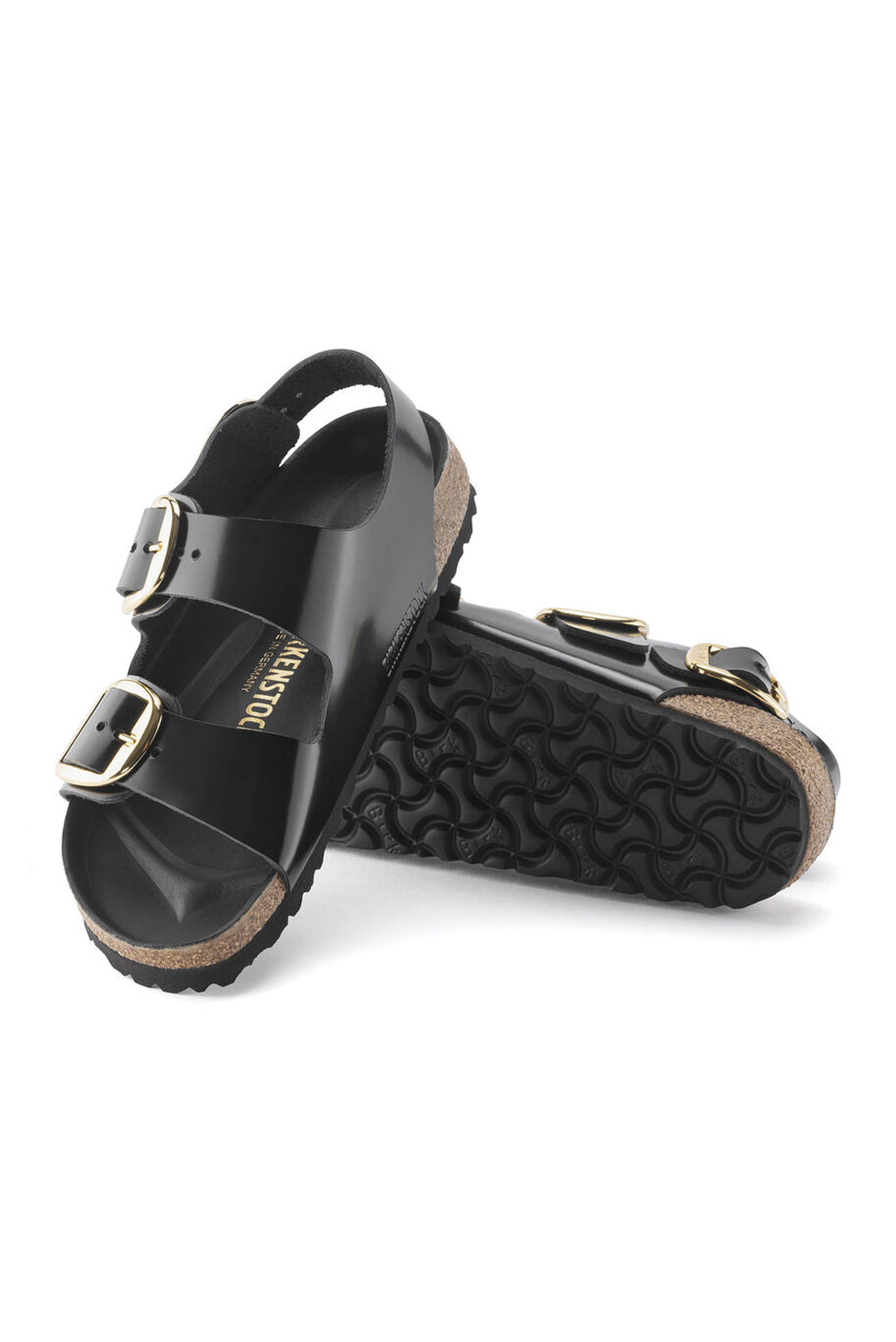  Birkenstock Milano Big Buckle Shine Black Woman - 2