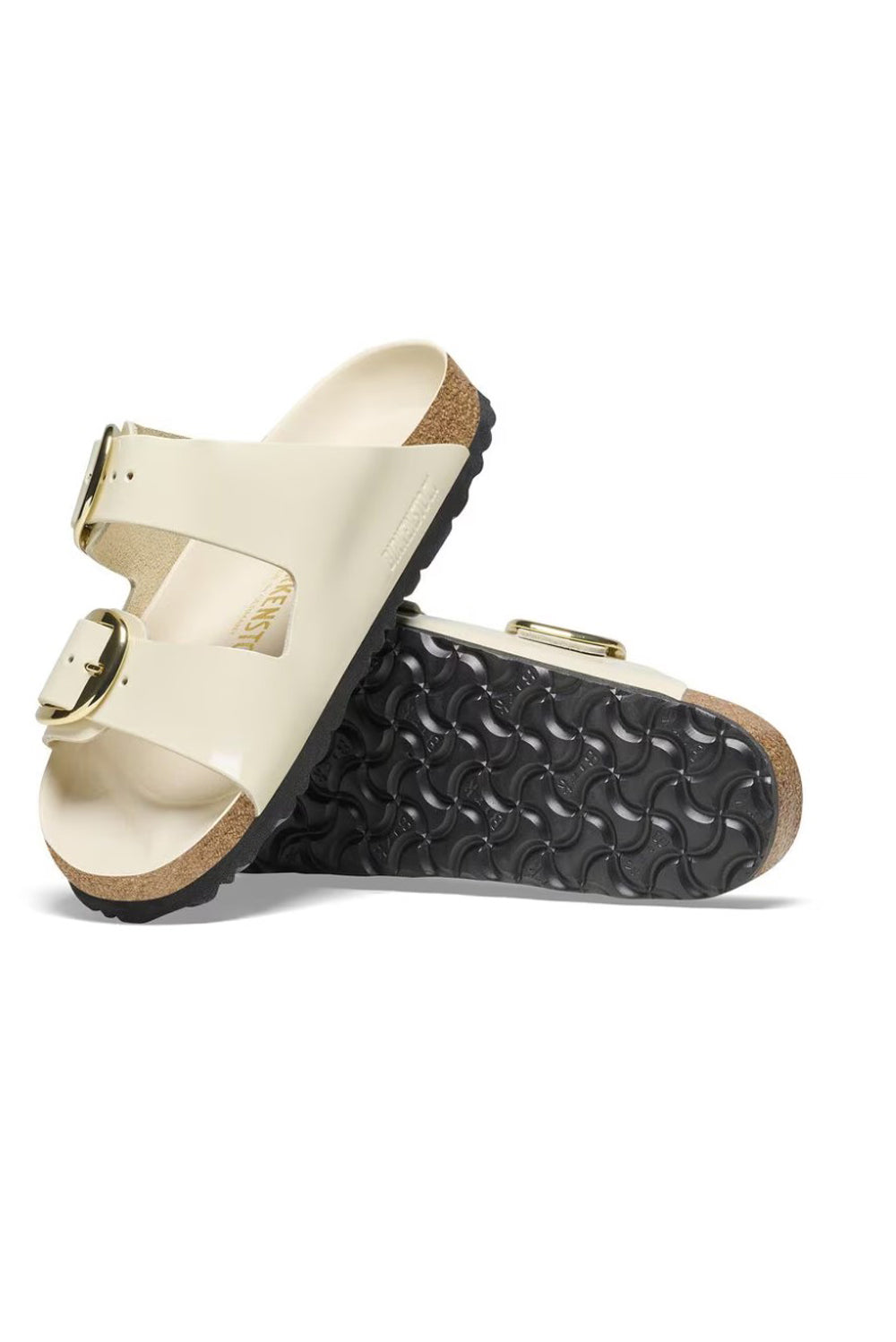  Birkenstock Arizona Big Buckle Shine Ecru Woman - 2