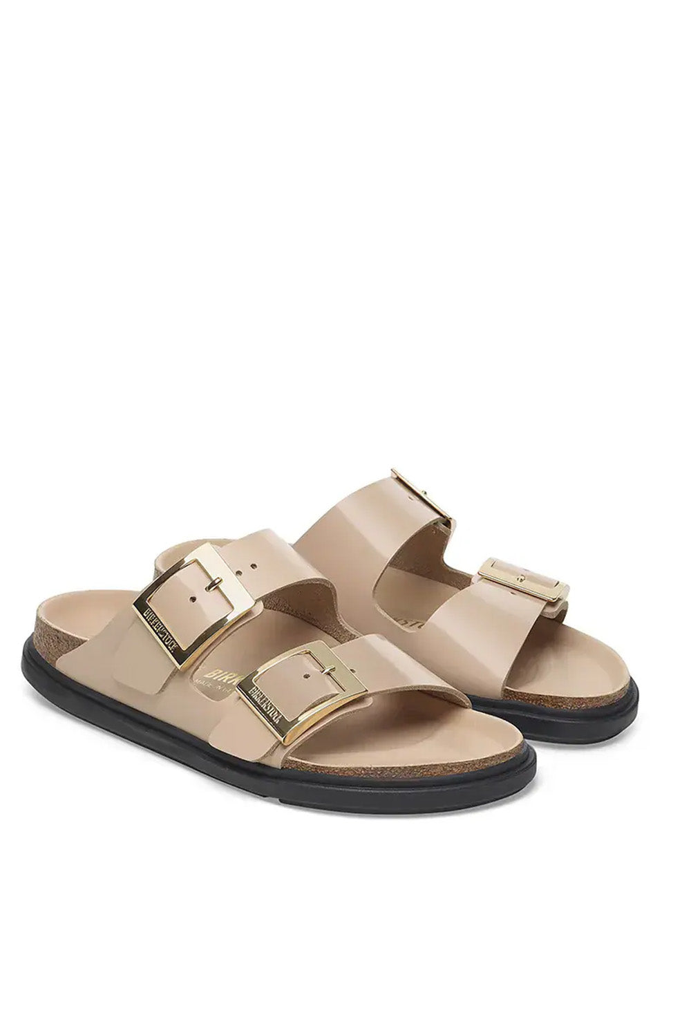  Birkenstock Arizona Droplet Buckle Shine New Beige Woman - 2