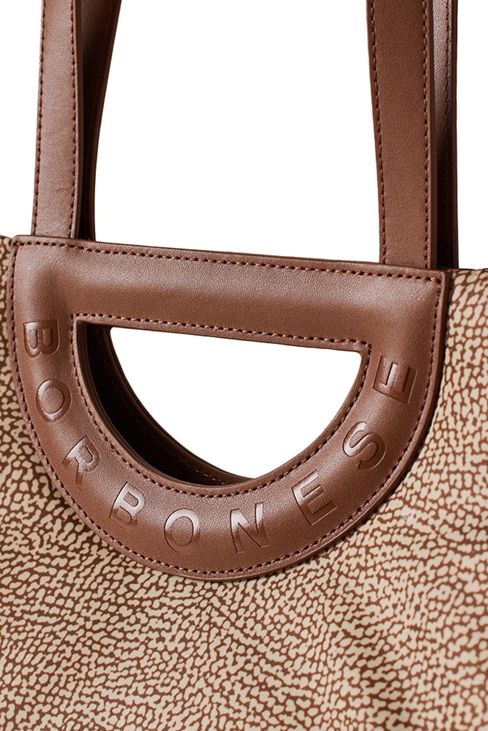  Borbonese Shopping Bag Bouche Beige Marrone Woman - 2