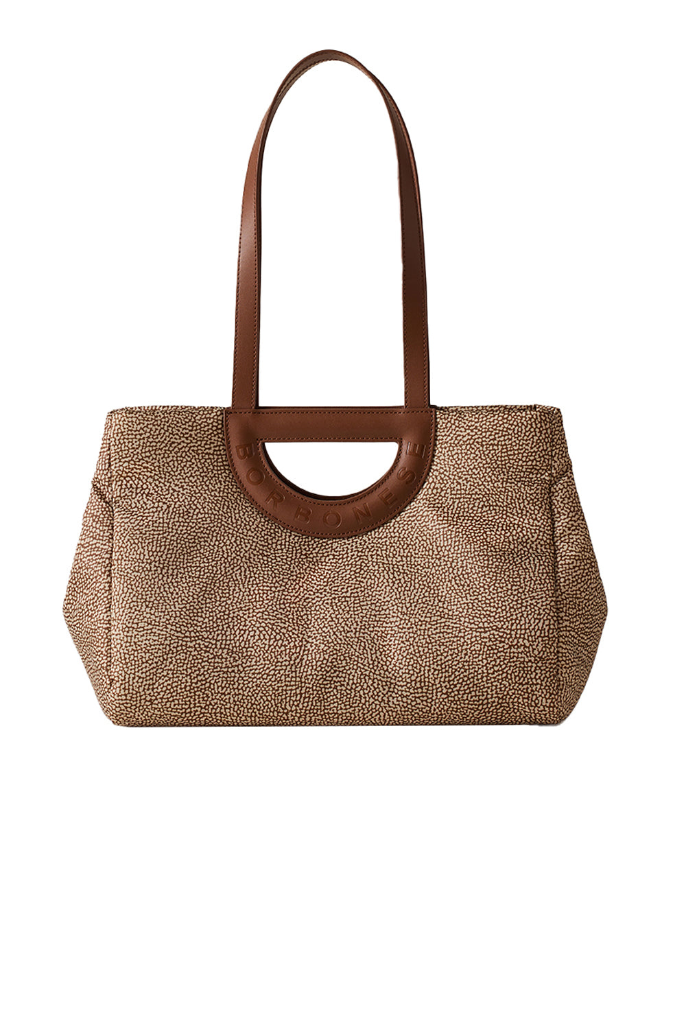  Borbonese Shopping Bag Bouche Beige Marrone Woman - 1