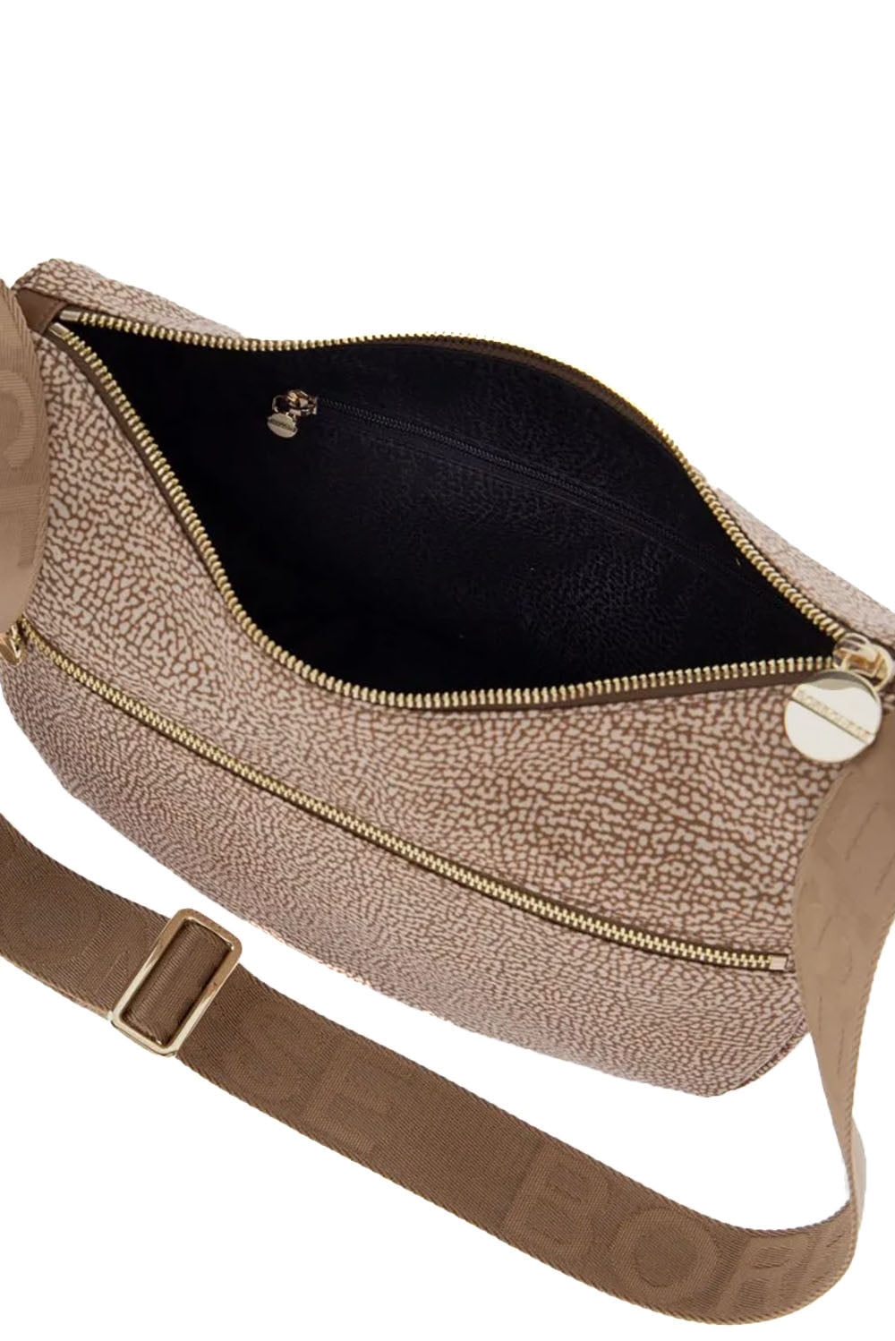  Borbonese Luna Bag Small Beige Marrone Woman - 2