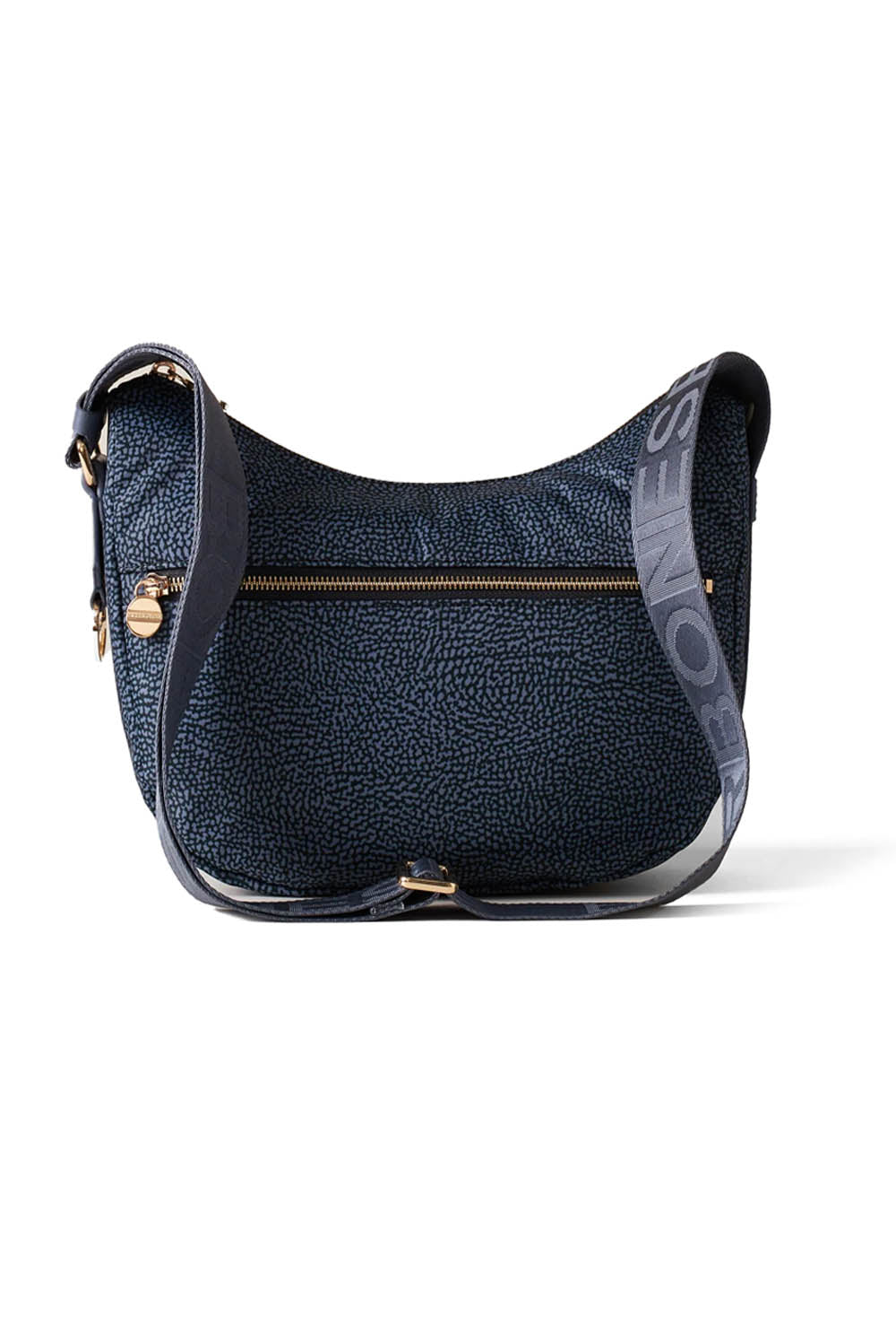  Borbonese Luna Bag Medium Denim Woman - 1