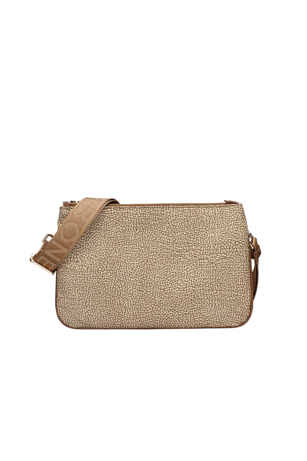  Borbonese Borsa Cross Over Beige Marrone Woman - 1