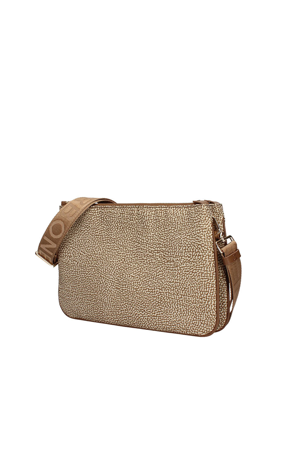  Borbonese Borsa Cross Over Beige Marrone Woman - 3