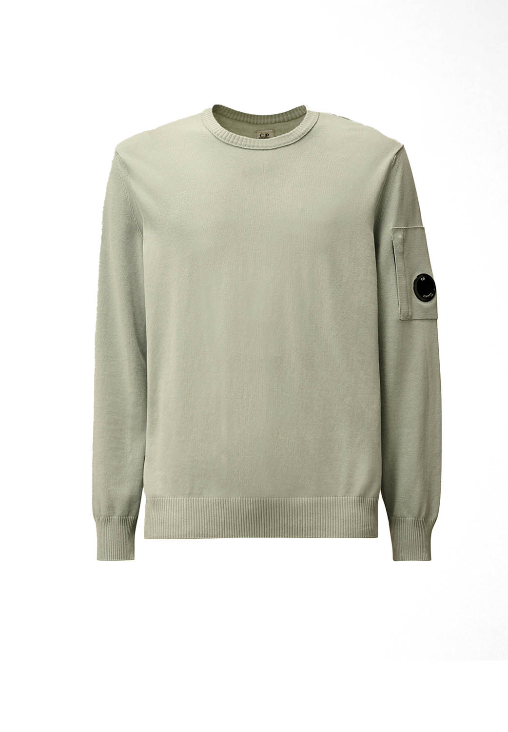  Cp Company Cotton Crepe Crewneck Blue Fox Uomo - 1