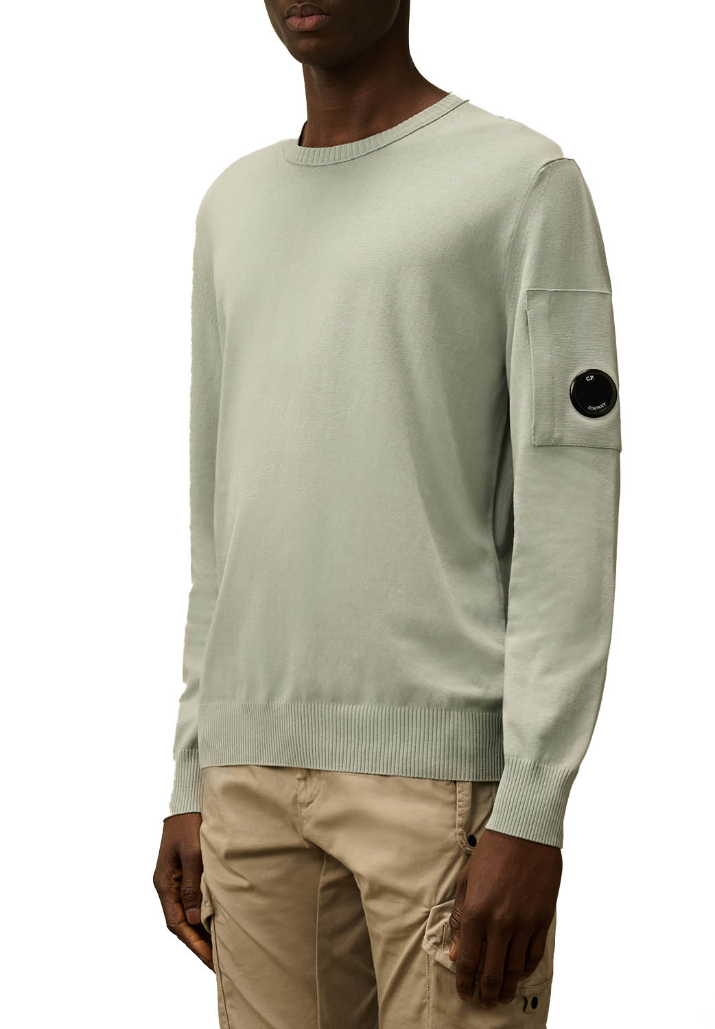  Cp Company Cotton Crepe Crewneck Blue Fox Uomo - 2