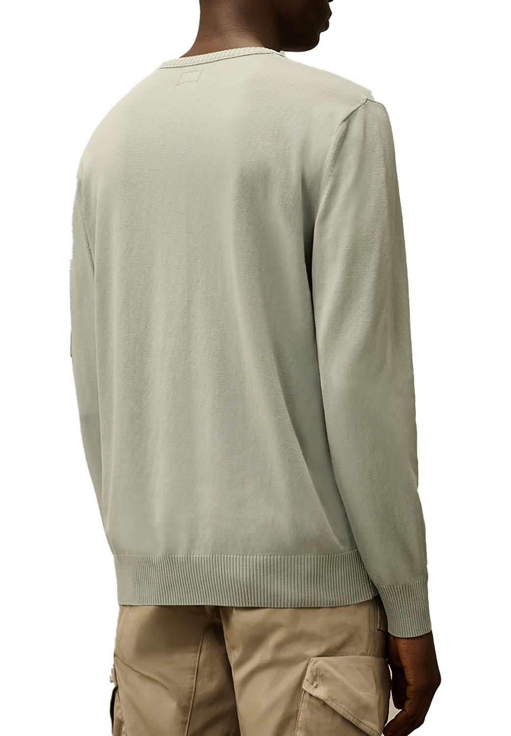  Cp Company Cotton Crepe Crewneck Blue Fox Uomo - 3