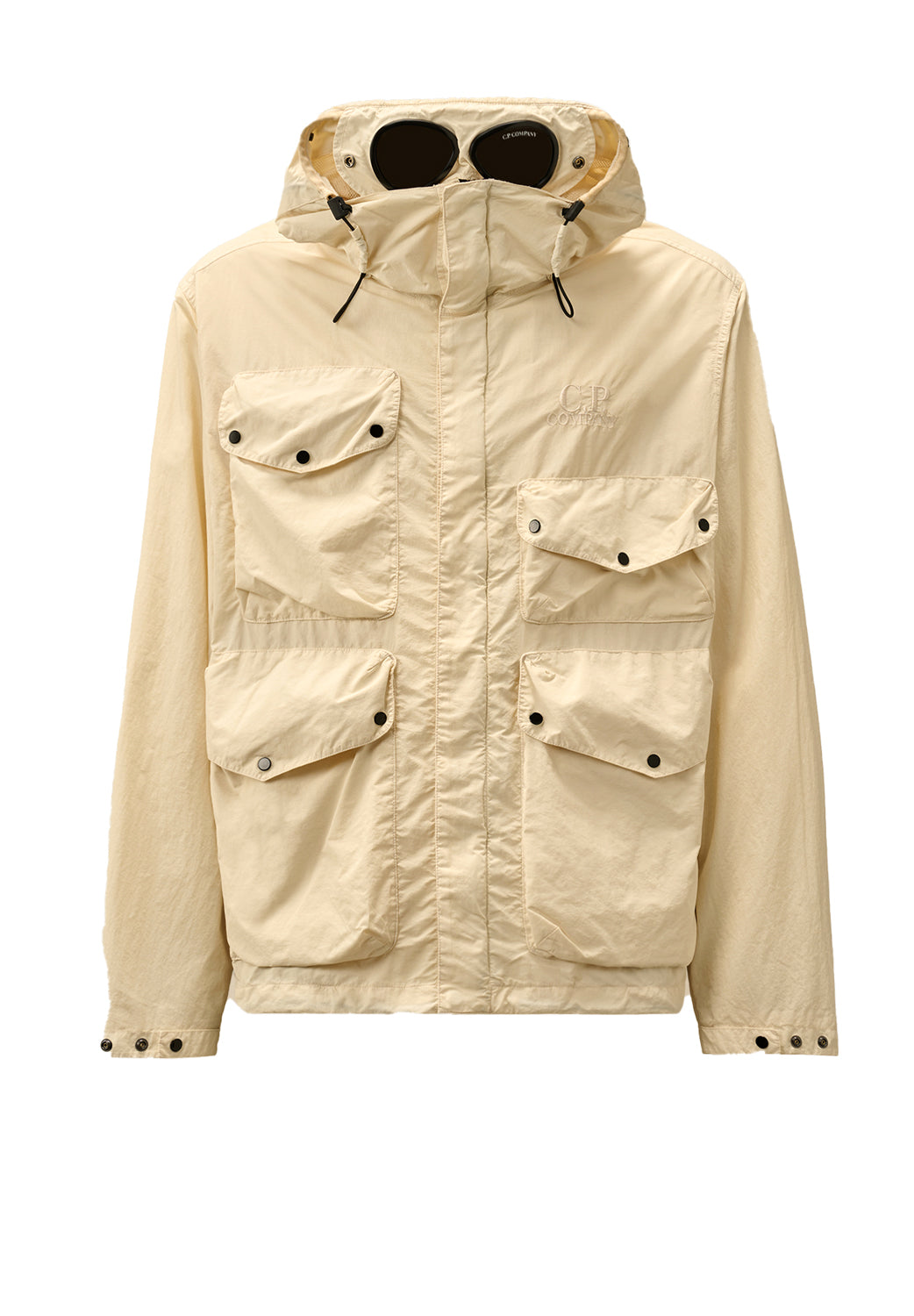  Cp Company Cp Comppany Flatt Nylon Goggle Jacket Pistacchio Shell Uomo - 1