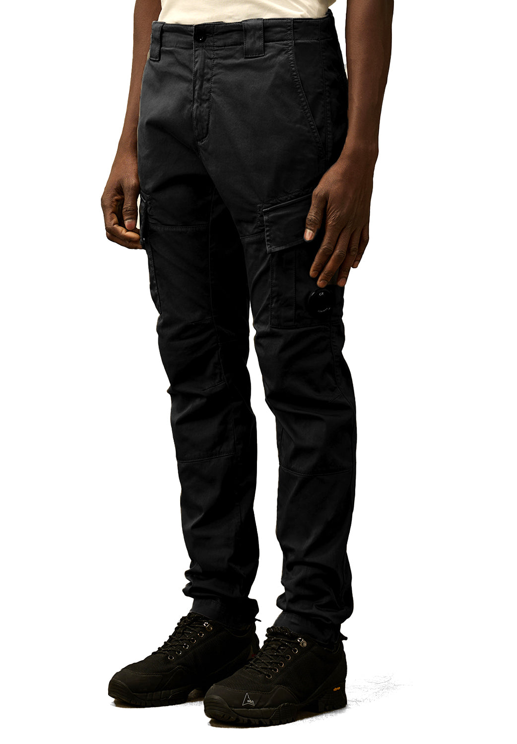  Cp Company Cargo Lens Pants Black Uomo - 2