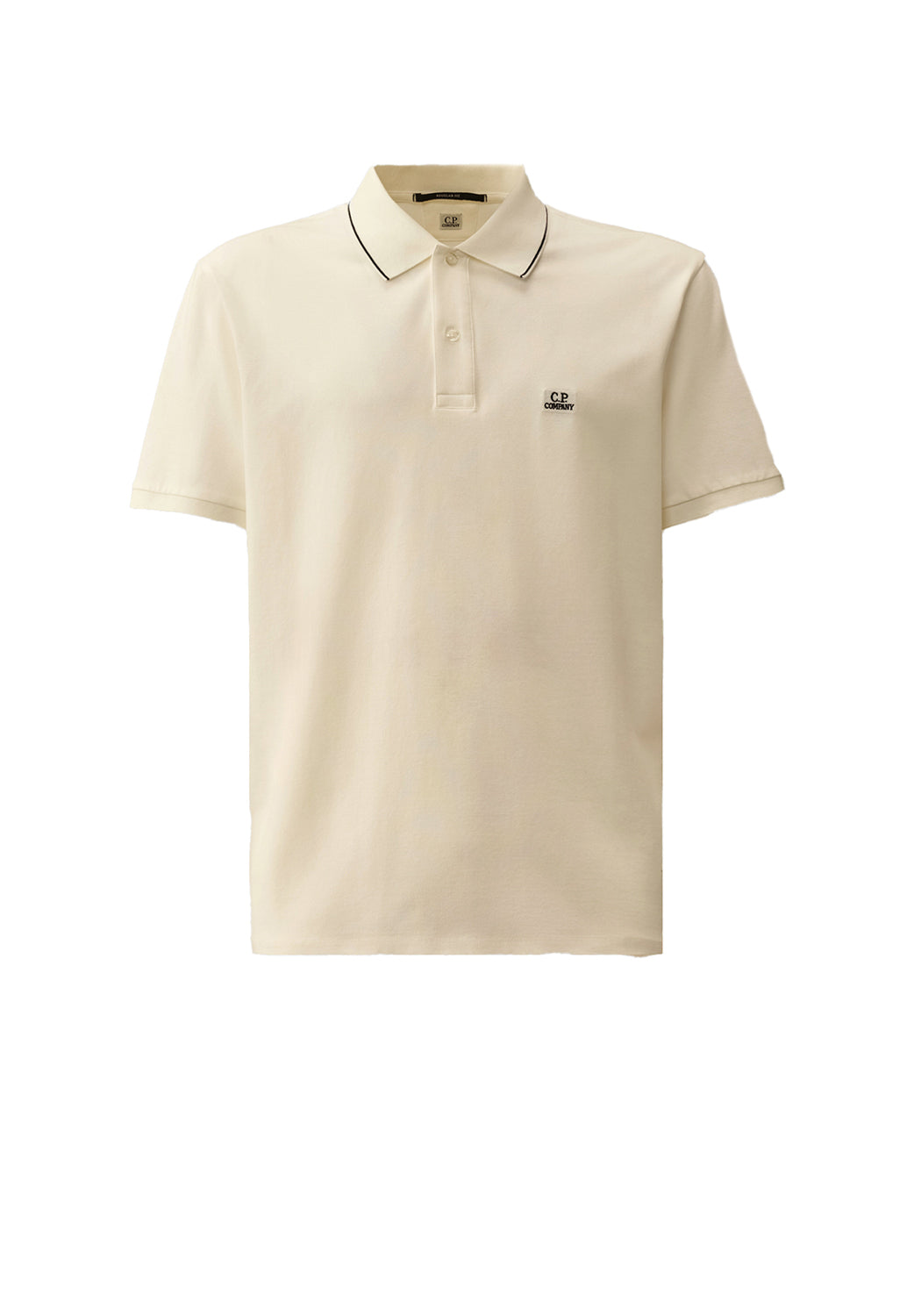  Cp Company Stretch Logo Polo Gauze White Uomo - 1