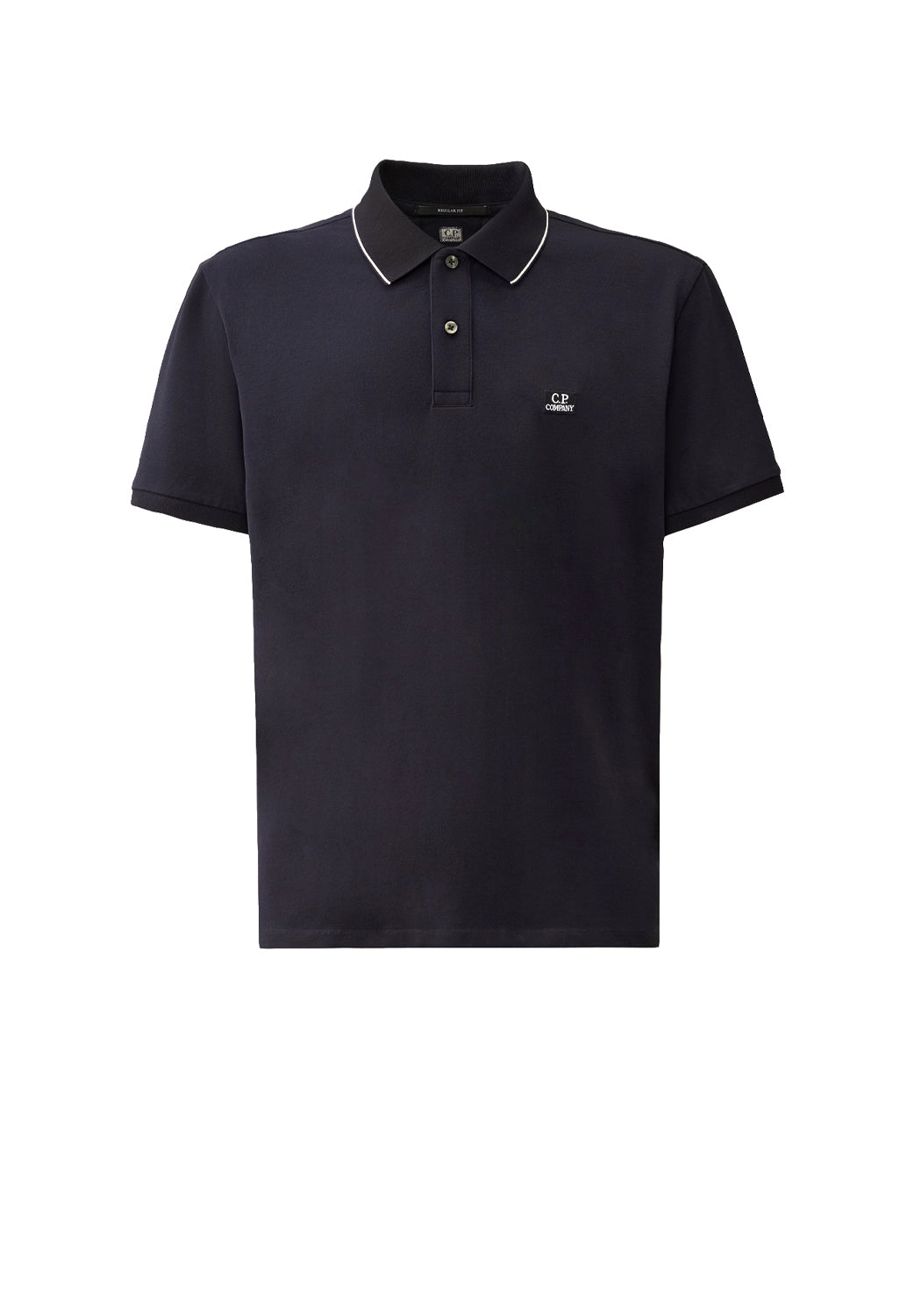  Cp Company Stretch Logo Polo Total Eclipse Uomo - 1