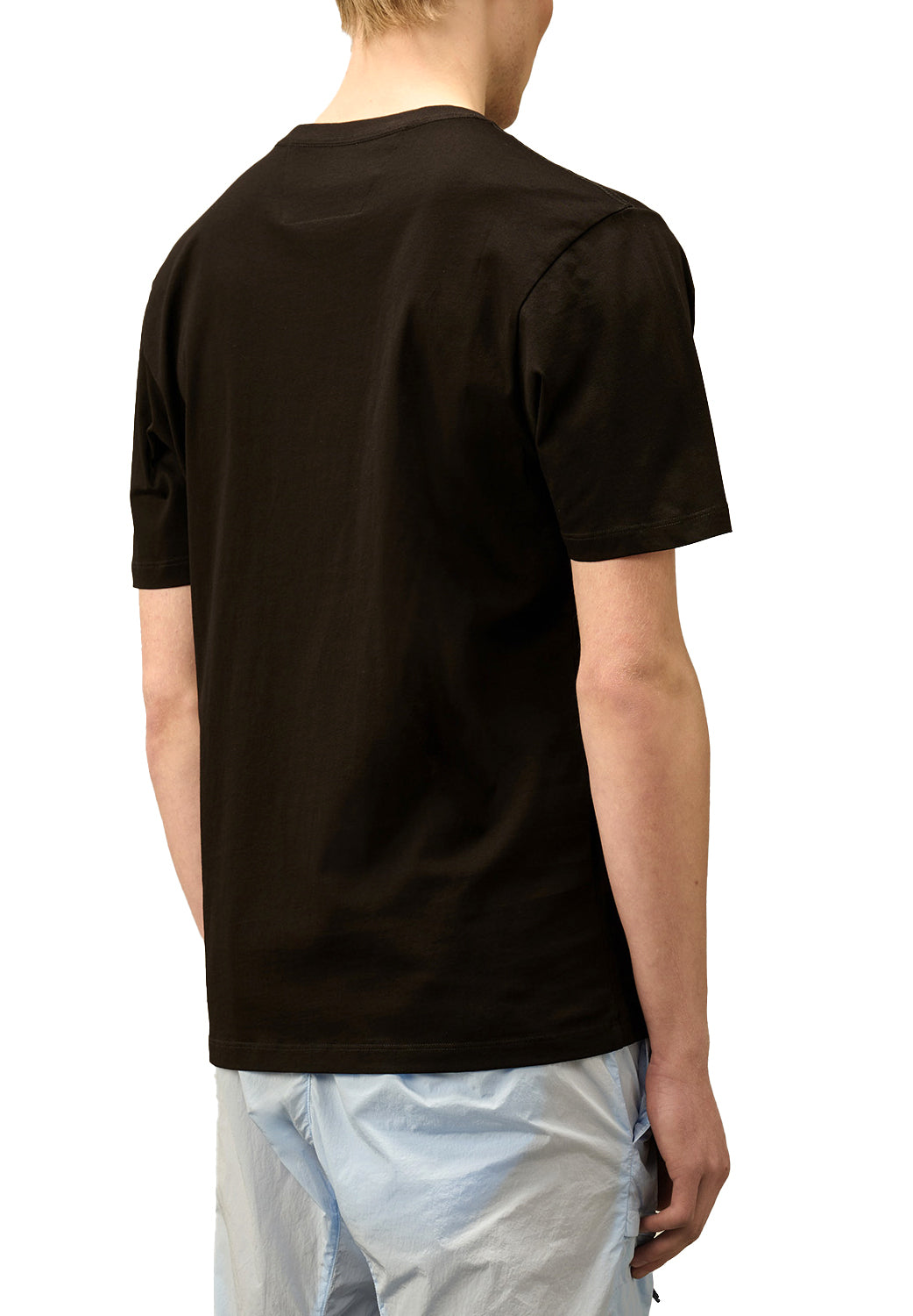  Cp Company 30/1 Jersey Logo T-shirt Black Uomo - 2