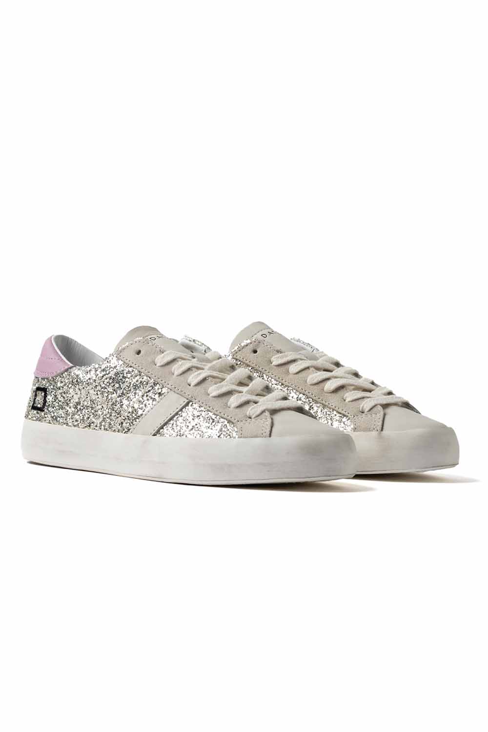  Date D.a.t.e. Sneakers Hill Low Glitter Platinum Woman - 2