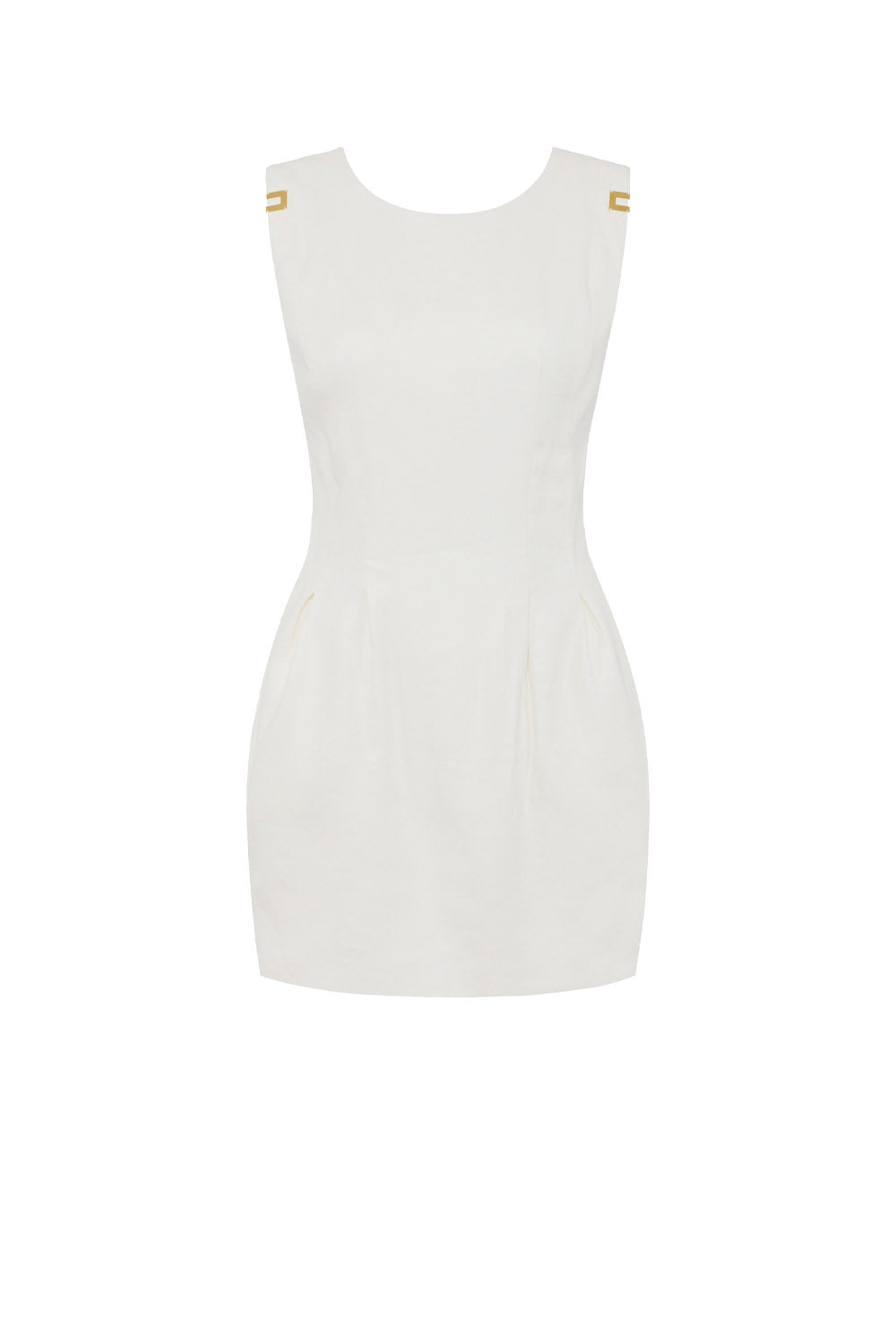 Elisabetta Franchi Abito In Gabardina Avorio Woman - 1