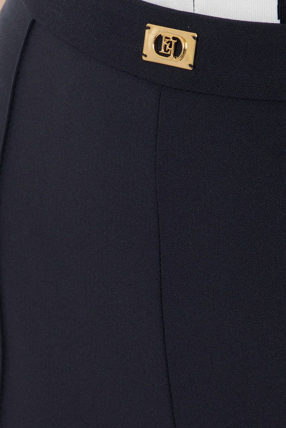  Elisabetta Franchi Pantaloni A Zampa Nero Woman - 4