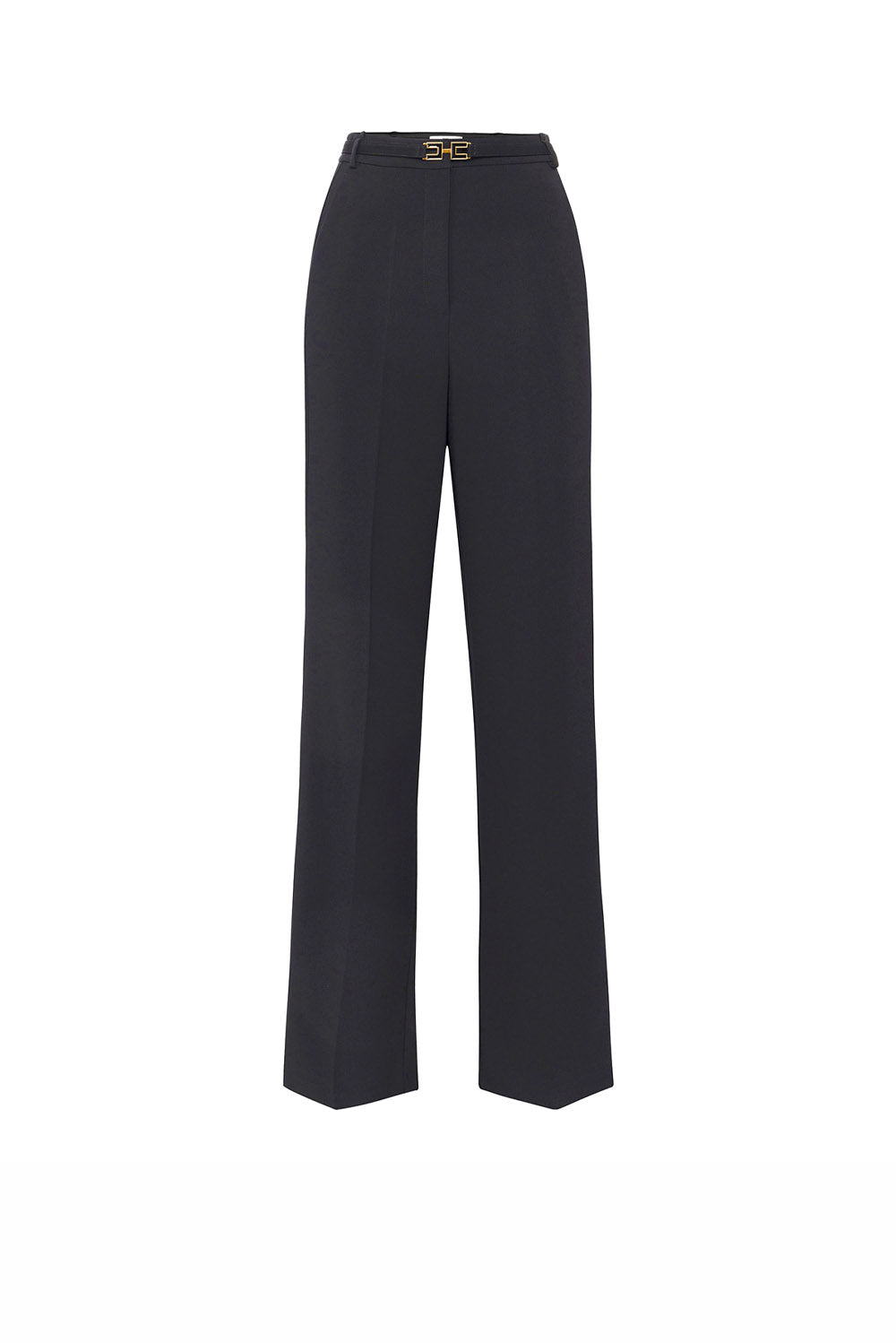  Elisabetta Franchi Pantaloni In Crêpe Nero Woman - 1