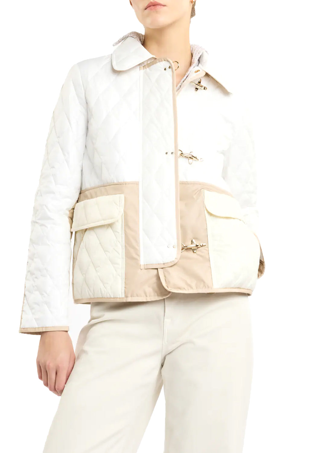  Fay 3 Ganci In Nylon Beige Woman - 2