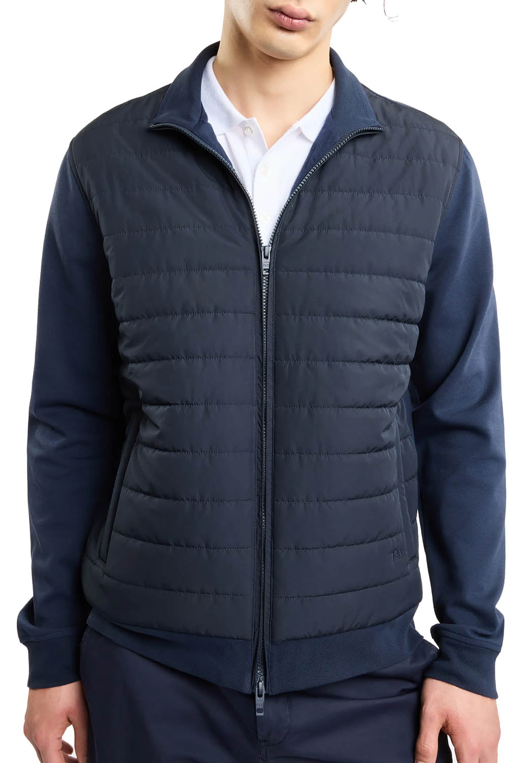  Fay Felpa Bimateriale Navy Uomo - 2