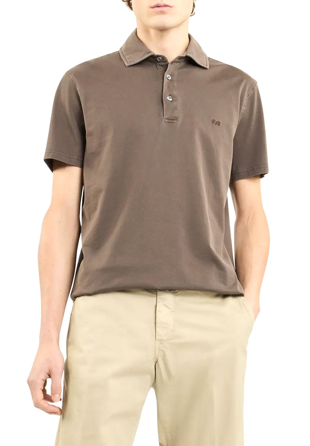 Fay Polo In Jersey Marrone Uomo - 2