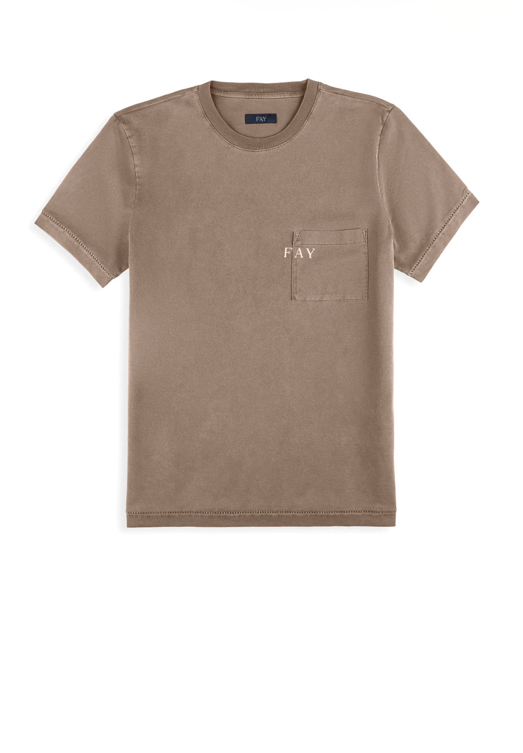  Fay T-shirt In Jersey<br/> Marrone Uomo - 1