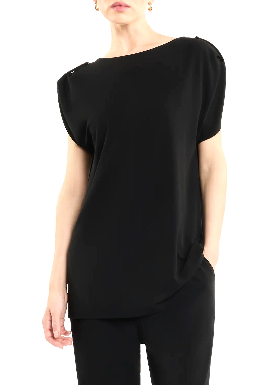  Fay Blusa In Jersey Nero Woman - 2