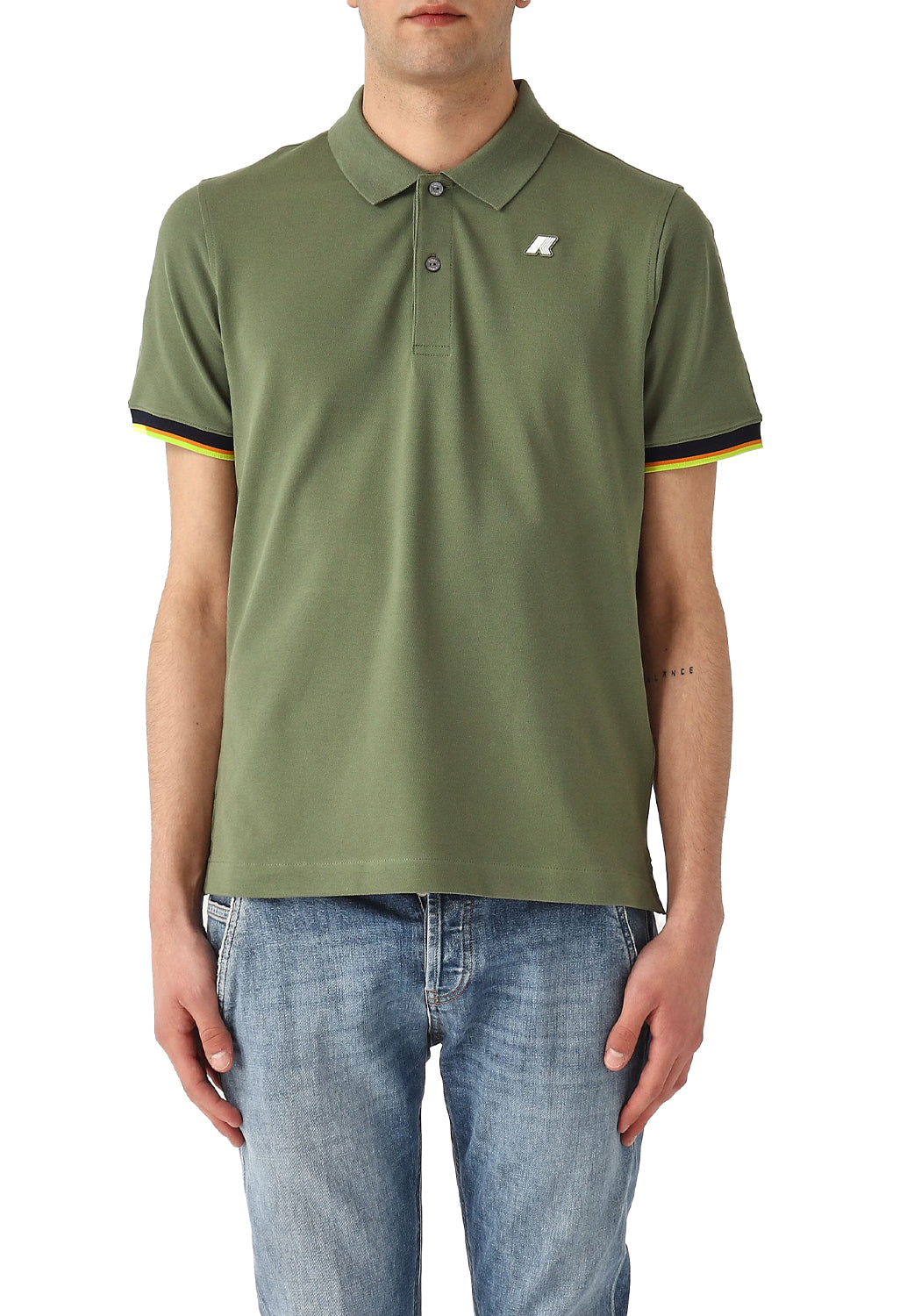  K-way Polo Vincent Green Lichen Uomo - 2
