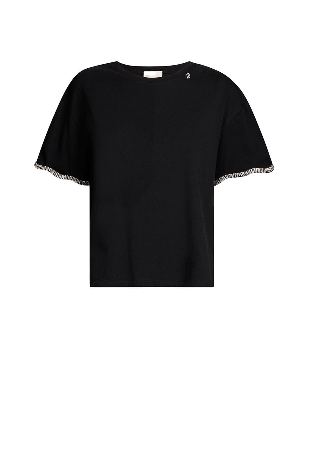  Liu Jo T-shirt Con Strass Nero Woman - 1