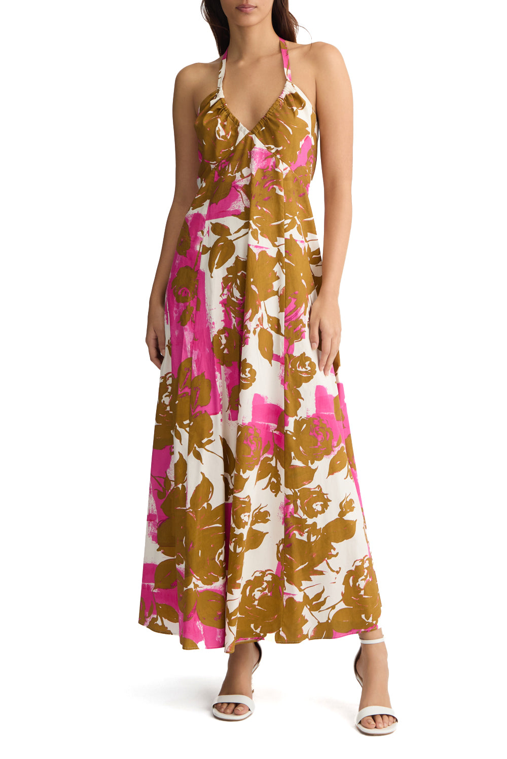  Liu Jo Abito In Popeline Pink Flowers Woman - 2