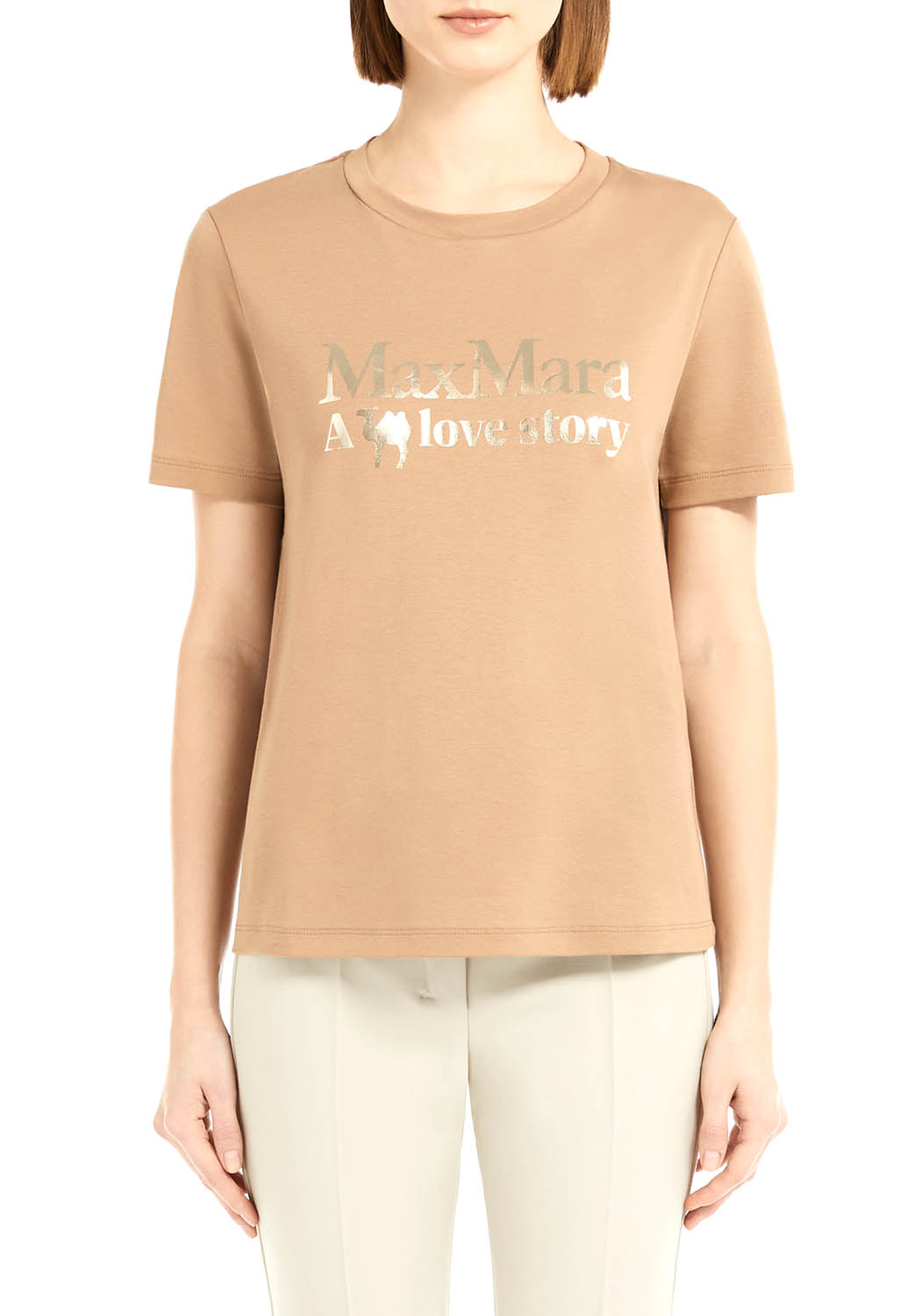  Max Mara T-shirt Quieto Camel Woman - 2