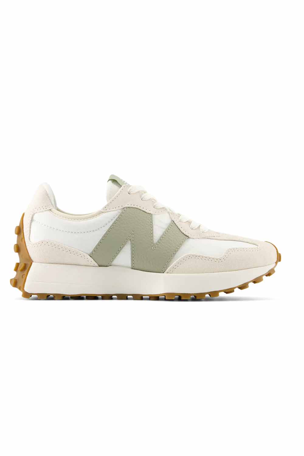  New Balance Sneaker 327 White Linen Tan Woman - 1