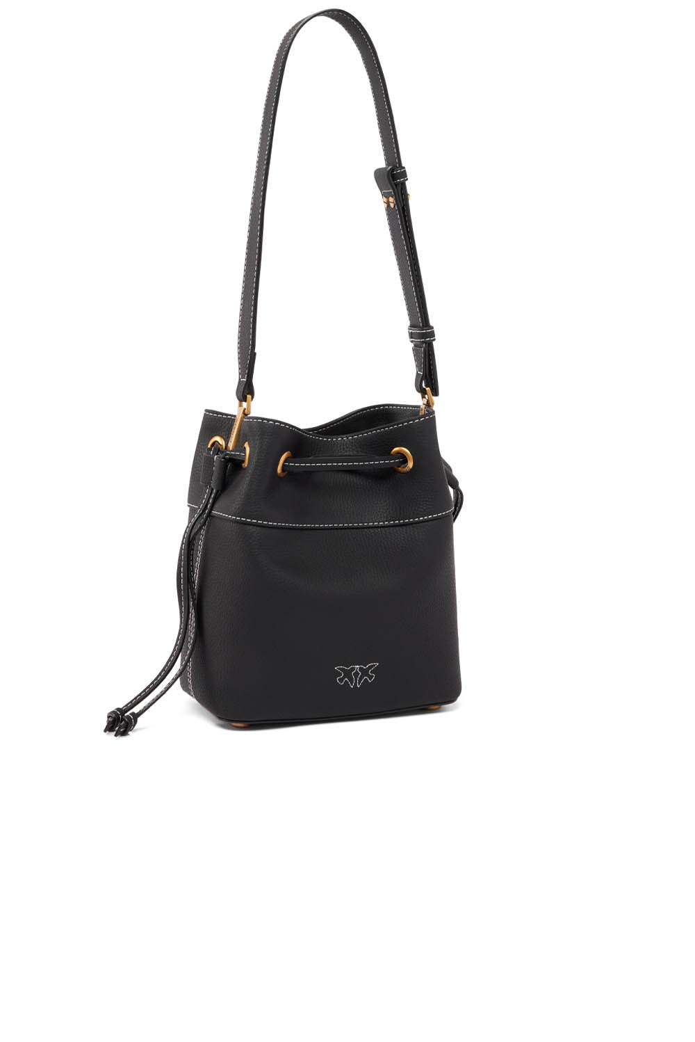  Pinko Borsa Secchiello Nero Oro Woman - 2
