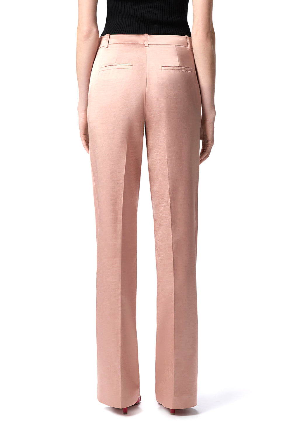  Pinko Pantaloni In Raso Rosa Nuvola Woman - 3