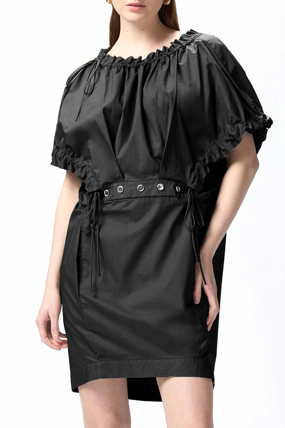  Pinko Abito In Popeline Nero Woman - 2