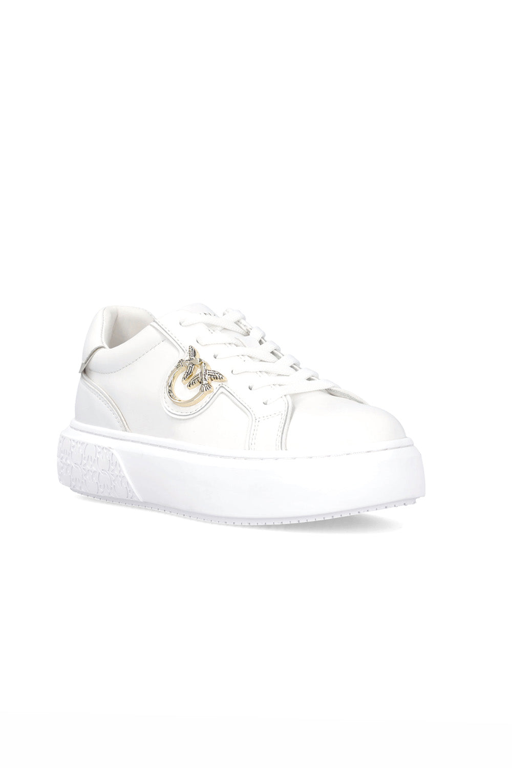  Pinko Sneakers Flatform Yoko White Platinum Woman - 2