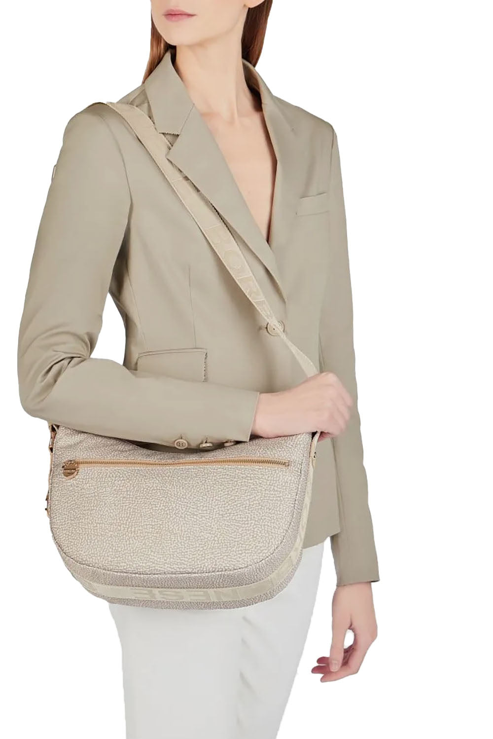  Borbonese Eco Line Luna Bag Small Sabbia Woman - 3