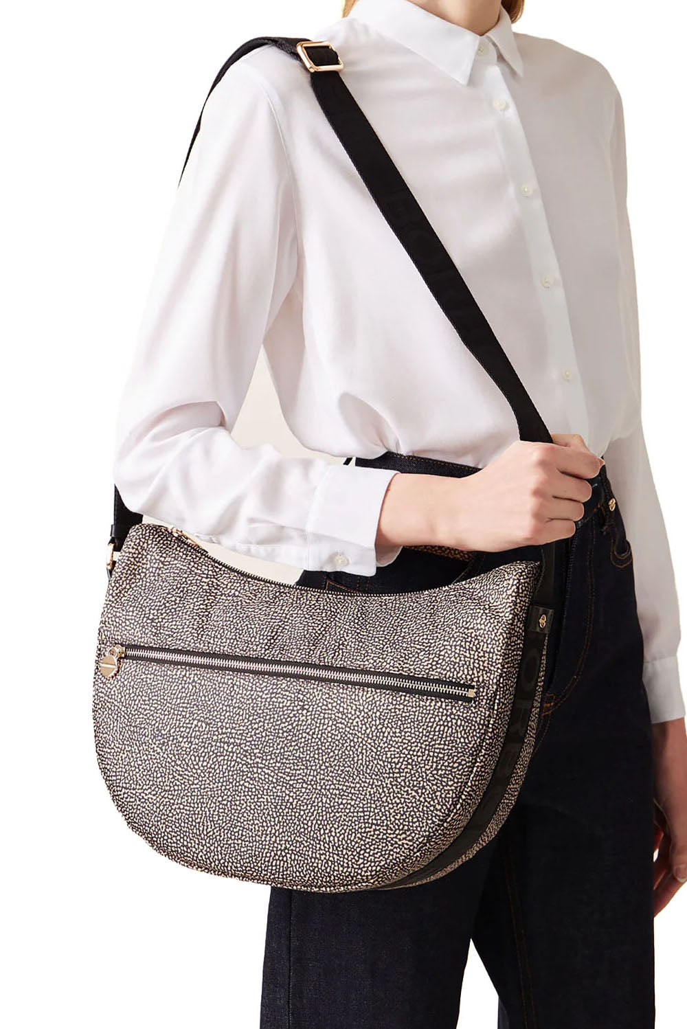  Borbonese Eco Line Luna Bag Middle Op Natural Woman - 3