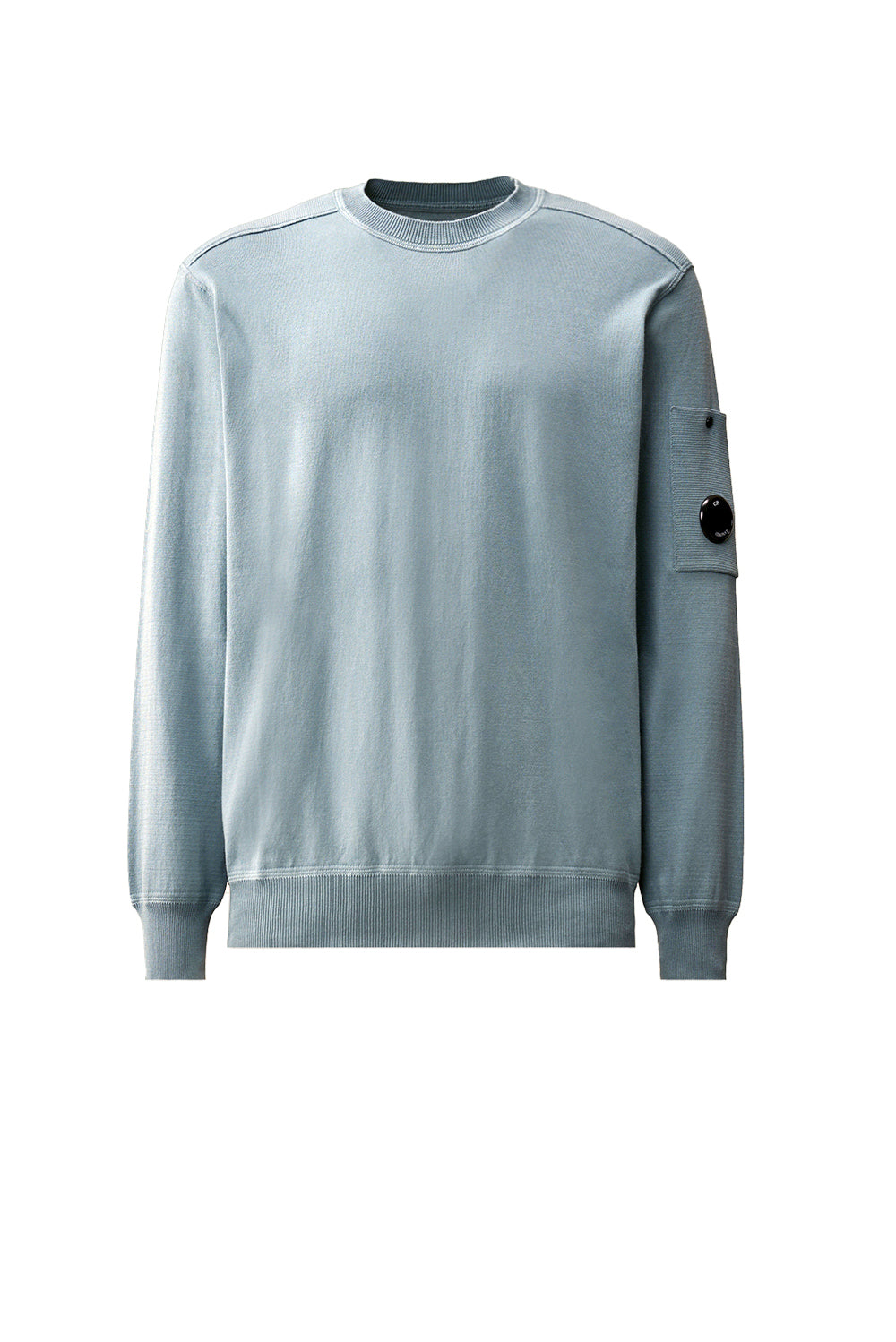  Cp Company C.p. Company Maglione Girocollo Con Lens Silver Blue Uomo - 1