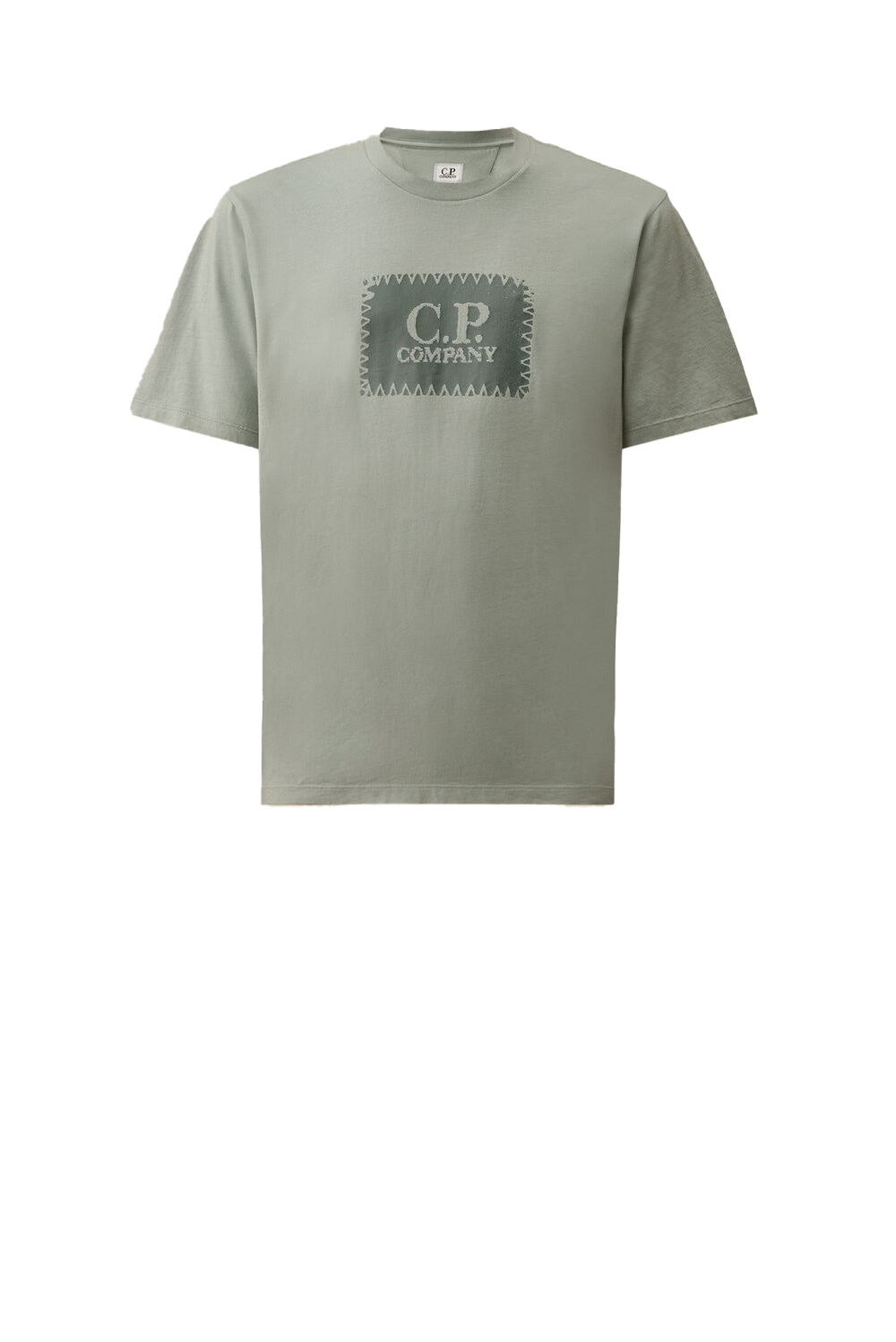  Cp Company C.p.company T-shirt Logo Label Silver Blue Uomo - 1