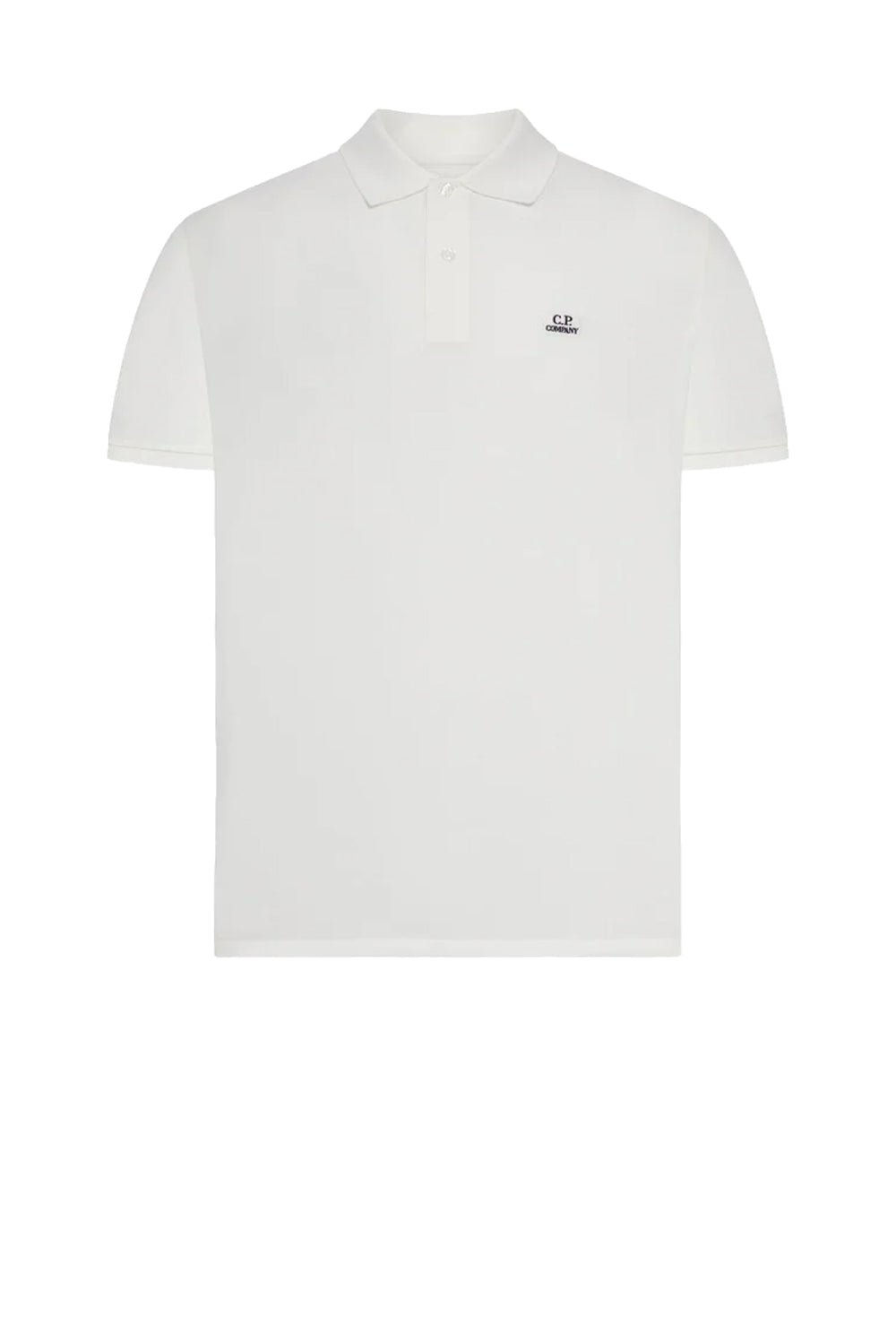  Cp Company C.p. Company Polo Stretch Piquet Gauze White Uomo - 1