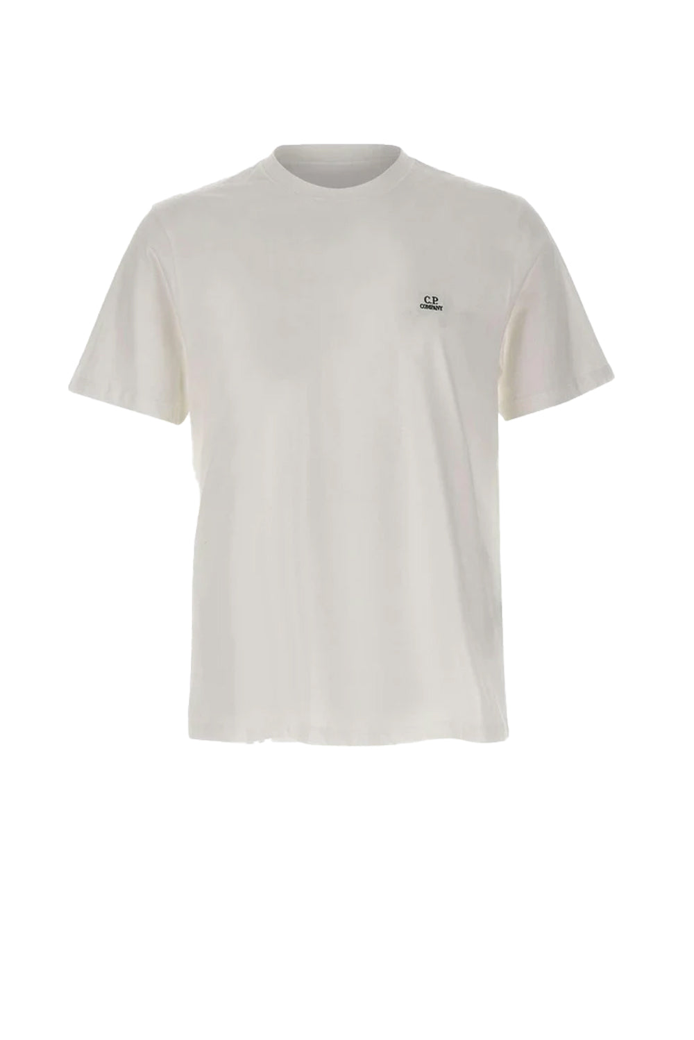  Cp Company C.p. Company T-shirt Logo Patch Gauze White Uomo - 1