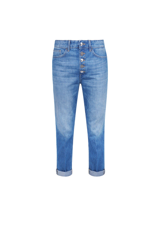 DONDUP Koons jeans con bottoni gioiello