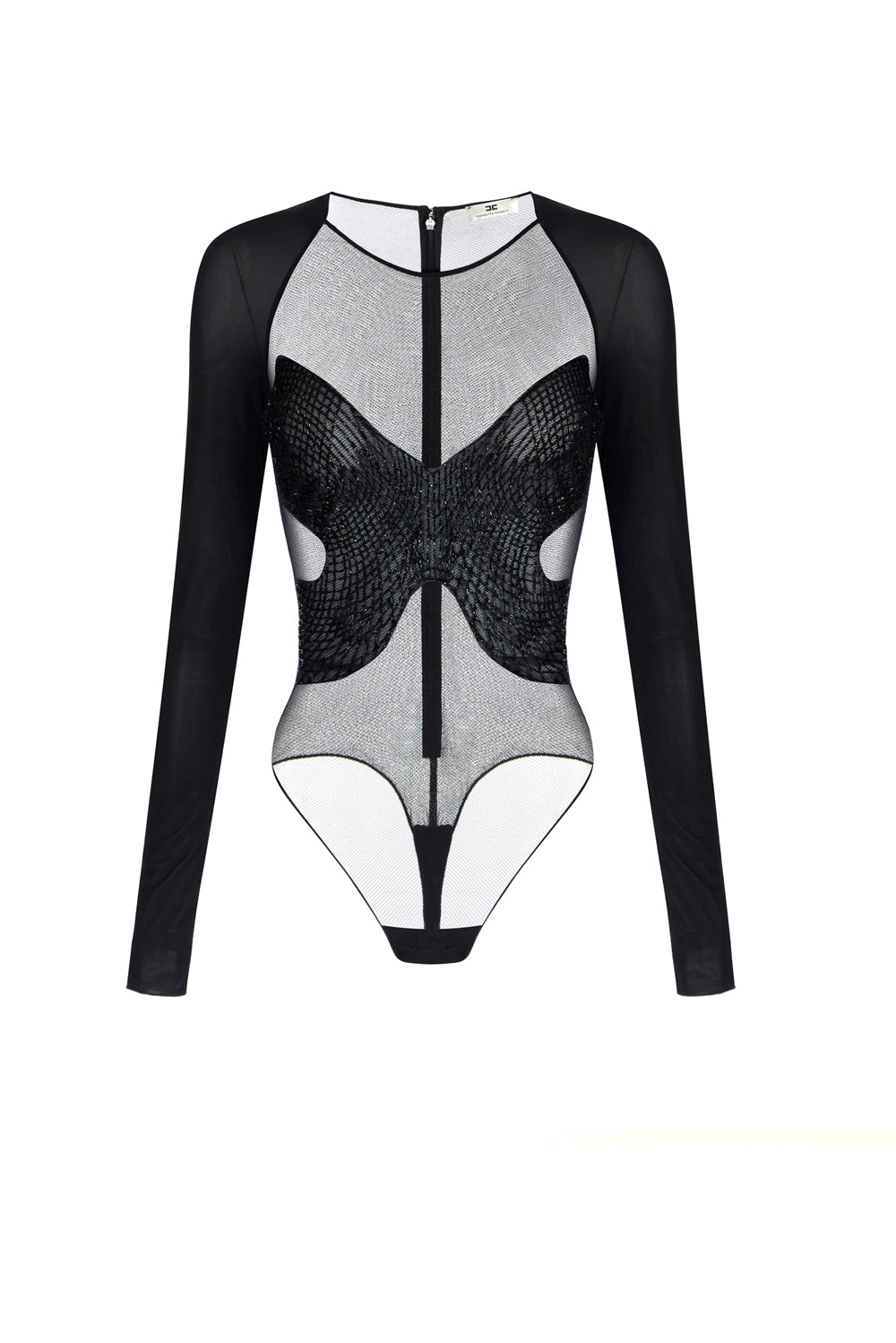  Elisabetta Franchi Body Con Cristalli Nero Woman - 1
