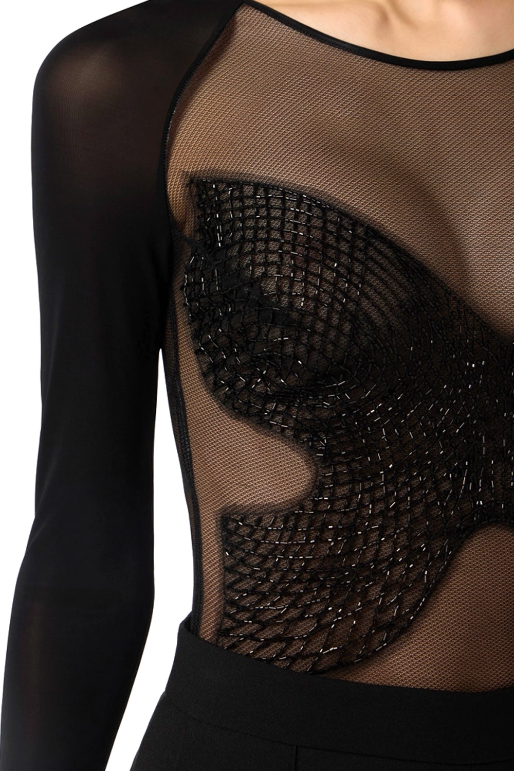  Elisabetta Franchi Body Con Cristalli Nero Woman - 2