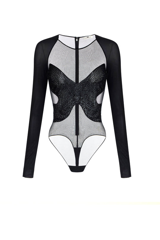 Elisabetta Franchi Body con Cristalli